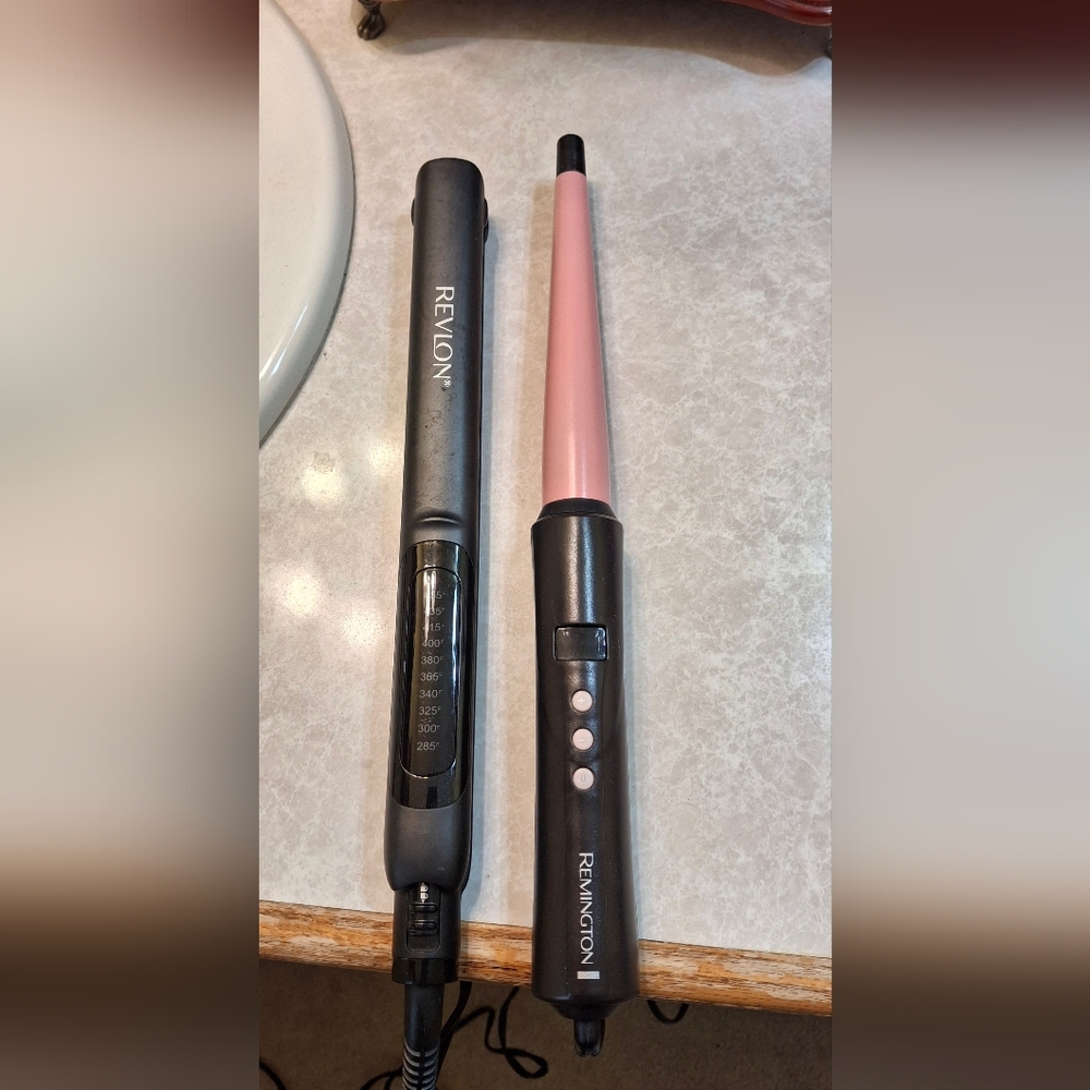 Hair straightener and Curling wand! Revlon Remington 1"